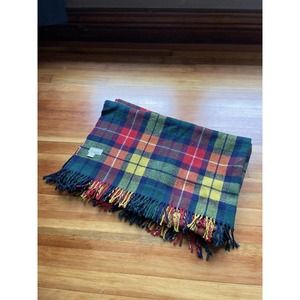 Vintage Hudson Bay Throw Blanket 64”x50” Plaid